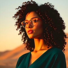 women with glasses, orange glasses, digital art, illustration, portrait, female, fashion, style, modern, contemporary, graphic, design, artwork, creative, artistic, visual, image, trendy, fashionable,