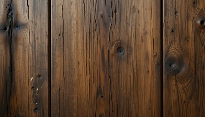 Obraz premium Dark Rustic Wooden Plank Background with Natural Textures and Grain