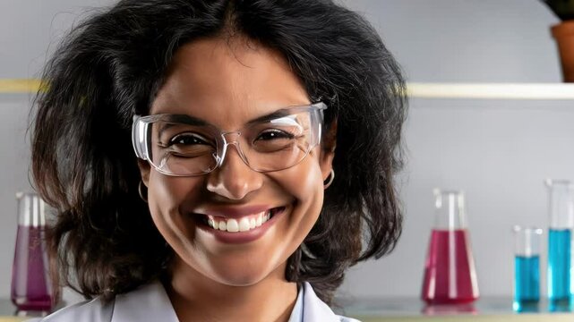 portrair of a young female researcher smiling