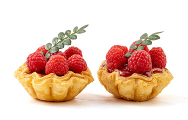 Fancy egg tarts 红树莓覆盆子水果花式蛋挞