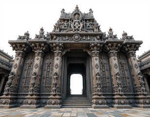 Obraz premium Sacred Temples – Stunning Hindu Temple Illustrations for Spiritual and Cultural Inspiration