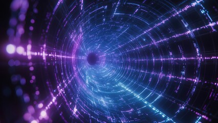 Futuristic Data Swirl in a Cybernetic World