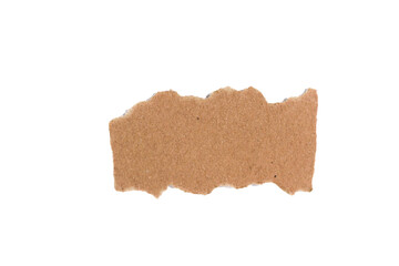 Torn piece of brown kraft paper texture.
