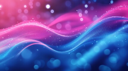 Abstract Pink and Blue Wave Energy Flow Digital Art Background