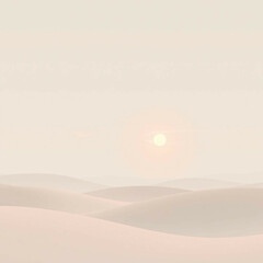 sunset in desert