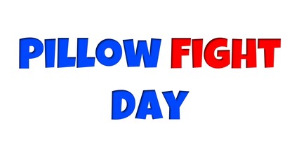 pillow fight day background animation illustration 