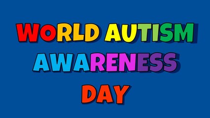 autism awareness day background animation illustration