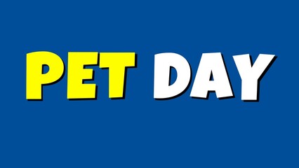 Pet day background animation illustration 