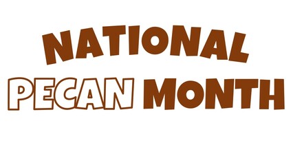 pecan month background animation illustration