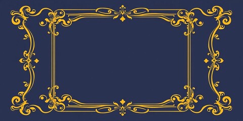 Elegant, customizable certificate template with gold accents and decorative border, scroll, gold