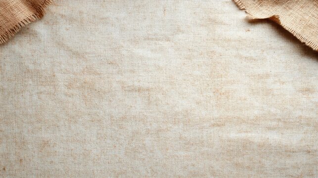 Beige fabric with light brown texture and wrinkles