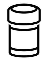 icon sealed cylindrical coffee container symbolizing coffee storage or packaging for freshness.