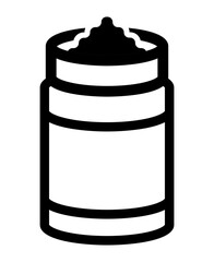 icon a cylindrical container filled with coffee powder symbolizing coffee storage or packaging.