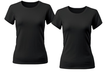black women t-shirt on transparent background