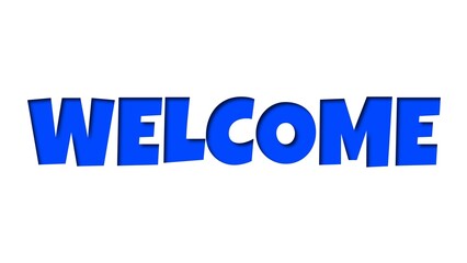 welcome text illustration Background banner
