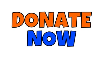  donate now text illustration Background