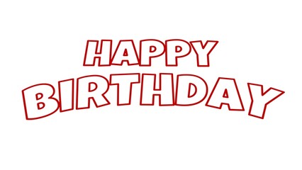 Happy Birthday text illustration Background