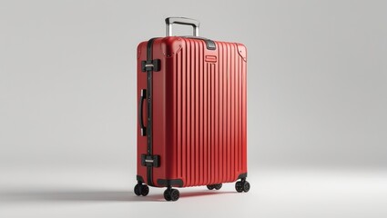 Suitcase travel luggage isolated white background