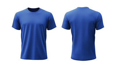 blue t-shirt on transparent background