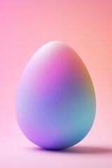  Gradient pastel Easter egg on white background for advertising poster design concept