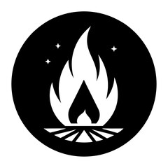 Community Service Camp Icons Set for Volunteer Projects