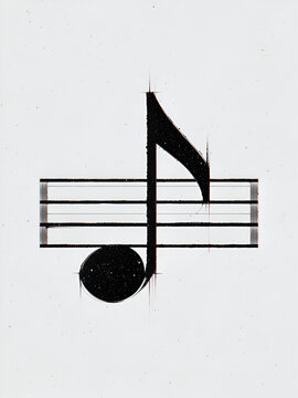 Demisharp or Half sharp symbol on staff flat vector isolated on white background. Microtone sign. Musical symbol. Musical notation. Flashcard for learning music.