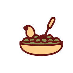 Food courts icons . Outline  food courts vector icons for web design isolated on white background