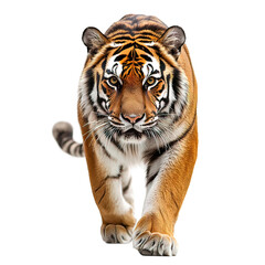 Fototapeta premium Tiger is walking on transparent background
