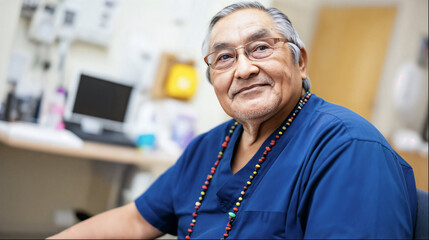 portrait of a Native American Indian doctor