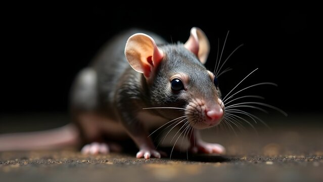 Rat sitting on the floor
