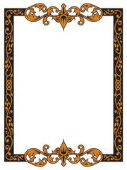 Baroque Wedding Invitation Frame with Scrollwork