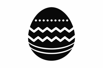 easter egg silhouette vector illustration