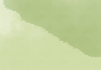 若草色、草原や山をイメージする壁紙、背景、水彩画