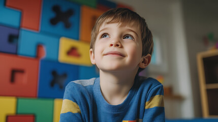 A creative social media template for autism support campaigns with modern typography 