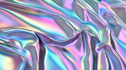Fototapeta premium Abstract iridescent fabric folds (10)