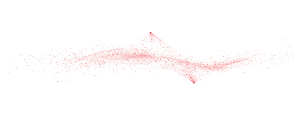 Abstract representation of interconnected nodes and lines isolated on transparent background