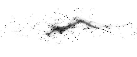 Abstract background with lines and dots with banner design isolated on transparent background