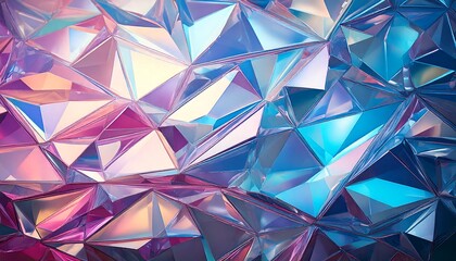 Obraz premium プリズムカラーのホログラム風メタリック背景、流れるような虹色の反射と艶,リアルアートテクスチャ,素材,Prism color holographic metallic background, flowing rainbow reflections and gloss, realistic art texture, material