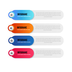 Gradient table of contents infographic