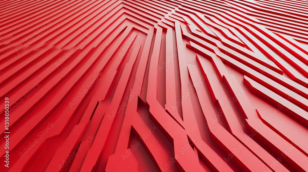 Poster abstract red 3d geometric pattern background texture design