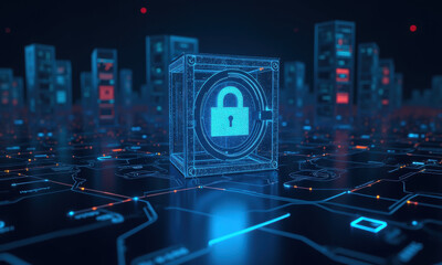 Cyber Security: Digital Safe & Lock - Cybersecurity