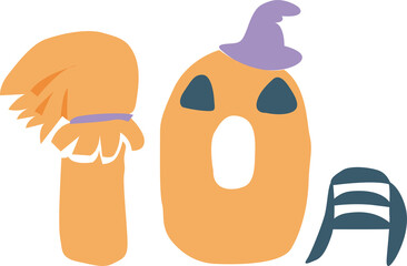 10月のタイトル文字イラスト