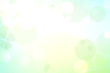 Fototapeta premium 爽やかなクローバーのきらきら光るシンプルなグラデーション背景壁紙イラストテクスチャ【緑、黄緑】