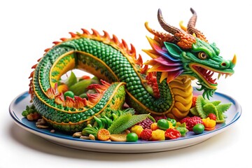 Fototapeta premium Delicious, visually captivating dragon food photography. Artful composition and food styling.
