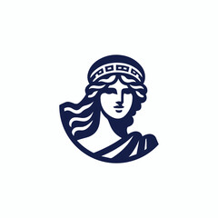 Ancient greek lady logo