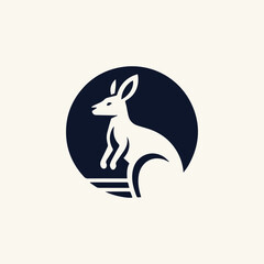 Minimalist Kangaroo Logo