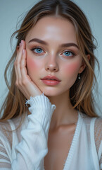 Naklejka premium women portrait