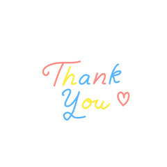 colorful thank you typography