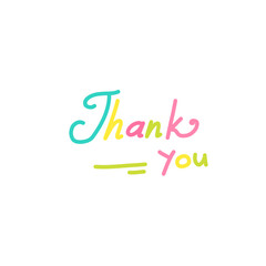 colorful thank you typography