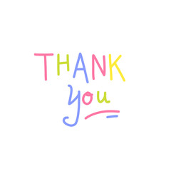 colorful thank you typography